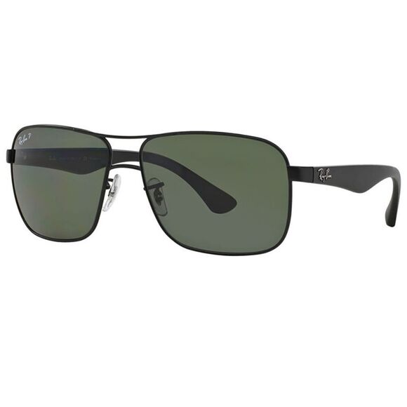 Ray-Ban Polarized Sunglasses Black w/Green Lens